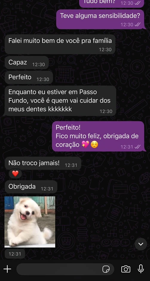 Depoimento de paciente